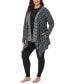 ფოტო #3 პროდუქტის Plus Size Fleecewear Stretch Hooded Wrap