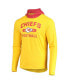 Фото #3 товара Men's Gold, Red Kansas City Chiefs Active Block Hoodie Long Sleeve T-shirt