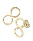 ფოტო #1 პროდუქტის Hammered Infinity Stud Earrings Set in 14k Gold