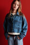 Cropped denim shirt