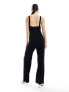 Edited flared jumpsuit in black