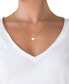 ფოტო #2 პროდუქტის Mother of Pearl & Cubic Zirconia Heart Halo Pendant Necklace in 18k Gold-Plated Sterling Silver, 16" + 2" extender, Created for Macy's
