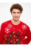 Фото #4 товара Свитер LC WAIKIKI Mickey Mouse лицензированный новогодний тематический мужской свитер с длинным рукавом