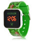 ფოტო #2 პროდუქტის Children's Light Emitting Diode Green Silicone Strap Watch 32mm