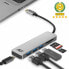 Фото #2 товара ACT AC7050 USB-C Hub 3 port with cardreader and PD pass through - USB 3.2 Gen 1 (3.1 Gen 1) Type-C - 60 W - Black - Grey - MicroSD (TransFlash) - SD - USB 3.2 Gen 1 (3.1 Gen 1) Type-A - USB 3.2 Gen 1 (3.1 Gen 1) Type-C - Aluminium