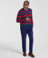 ფოტო #2 პროდუქტის Men's Printed Stripe Cashmere Crewneck Sweater, Created for Macy's