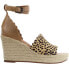 Фото #1 товара Matisse Roma Cheetah Print Espadrille Wedge Womens Brown Casual Sandals ROMA-LE