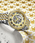 ფოტო #3 პროდუქტის Women's Automatic Gold-Tone and Silver-Tone Stainless Steel Link Bracelet Watch 38mm