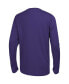 ფოტო #3 პროდუქტის Men's Purple Minnesota Vikings Side Drill Long Sleeve T-shirt