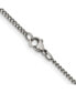 ფოტო #2 პროდუქტის Stainless Steel Antiqued 2mm Round Curb Chain Necklace