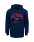 Фото #2 товара Toddler Boys and Girls Navy, Heather Gray New England Patriots Play by Play Pullover Hoodie and Pants Set