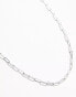 Фото #2 товара Accessorize sterling silver paperclip chain necklace in silver