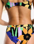 Roxy – Color Jam – Bikinihose mit halbhohem Bund und Blumenmuster Разноцветный, XS - фото #2