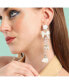 Фото #2 товара Women's White Flora Drop Earrings