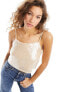 Calvin Klein Jeans sequinned cami top in cream