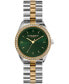 ფოტო #1 პროდუქტის Women's Bejeweled Two-Tone Stainless Steel Watch 34mm