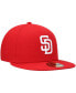Фото #3 товара Men's Red San Diego Padres Logo White 59FIFTY Fitted Hat