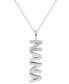 ფოტო #1 პროდუქტის Diamond "Nana" Pendant Necklace (1/10 ct. t.w.) in Sterling Silver