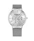 ფოტო #3 პროდუქტის Men's Silver Tone Mesh Stainless Steel Bracelet Watch 39mm