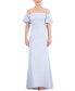 Фото #1 товара Petite Off-The-Shoulder Beaded Puff-Sleeve Gown