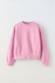 Faded-effect plain sweatshirt