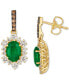 Фото #2 товара Серьги Le Vian Costa Smeralda Emeralds & Diamond Halo