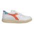 Diadora Mi Basket Low Used Lace Up Mens Orange, White Sneakers Casual Shoes 179