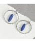 Women's Silver Circular Drop Earrings