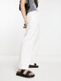 NA-KD x Lydia Tomlinson linen tailored trousers in white