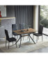 Фото #3 товара MDF Dining Table with Black Metal Legs