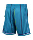 Фото #4 товара Men's Teal Charlotte Hornets Hardwood Classics Big Face 2.0 Shorts