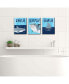 Фото #2 товара Shark Zone - Wall Art - 7.5 x 10 inches - Set of 3 Signs - Wash, Brush, Flush