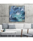 Фото #4 товара 30" x 30" Abstract Blues I Art Block Framed Canvas