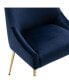 Upholstered Performance Velvet Accent Chair With Metal Leg