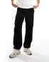 Selected Homme loose fit elasticated waistband ripstop trousers in black Черный, 2XL - фото #1