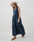 ფოტო #5 პროდუქტის Women's Organic Cotton Coastal Double Gauze Ruffle Maxi Dress