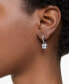 ფოტო #5 პროდუქტის Silver-Tone Zirconia & Crystal Square Dangle Hoop Earrings