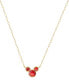 ფოტო #8 პროდუქტის Mickey Mouse Cubic Zirconia Birthstone Pendant Necklace with 15" Chain in 14k Yellow Gold