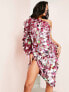 ASOS LUXE one shoulder iridescent sequin asymmetric mini dress in pink