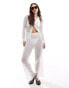 Фото #3 товара Vero Moda textured sheer shirt co-ord in white