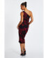 ფოტო #3 პროდუქტის Women's Mesh Floral One Shoulder Maxi Dress