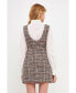 Фото #3 товара Women's Tweed Pinafore Dress