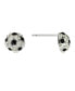 ფოტო #1 პროდუქტის Crystal Pave Soccer Ball Stud Earrings in Sterling Silver
