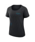 Women's Black Miami Marlins Authentic Collection Performance Scoop Neck T-shirt