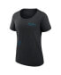 ფოტო #2 პროდუქტის Women's Black Miami Marlins Authentic Collection Performance Scoop Neck T-shirt