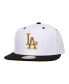 Фото #1 товара Men's White, Black Los Angeles Dodgers Cooperstown Collection MVP Snapback Hat