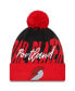Фото #1 товара Men's Black, Red Portland Trail Blazers Confident Cuffed Knit Hat with Pom