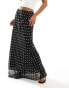 Фото #4 товара ASOS DESIGN chiffon bias maxi skirt in polka dot