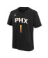 Big Boys Devin Booker Black Phoenix Suns Statement Edition Name and Number Player T-shirt