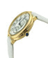 ფოტო #2 პროდუქტის Women's Rome Swiss Quartz White Genuine Leather Strap Watch 36mm